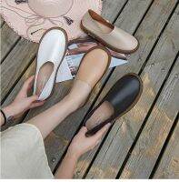 All-Match Soft-Soled Flat-Bottomed One-Footed Beef Tendon Sole R Casual Fashion Leather Shoes