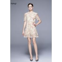 European Station High-End Hollow Embroidered Dress Fashion Embroidery Dress