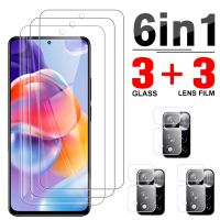 [LWF ร้อน] 6in1ป้องกันกรณีกระจกสำหรับ Xiaomi R Edmi หมายเหตุ11 Pro พลัส5กรัมเลนส์ฟิล์มสำหรับ Xiamoi R Edmi หมายเหตุ11 Pro 11วินาที11 4กรัมกระจก