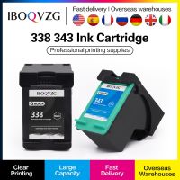 IBOQVZG 338XL 343XL ตลับหมึกรีไซเคิลสำหรับ HP 343 338สำหรับ HP338 Deskjet 5740 6520 6540 6840 Photosmart 2570 2573