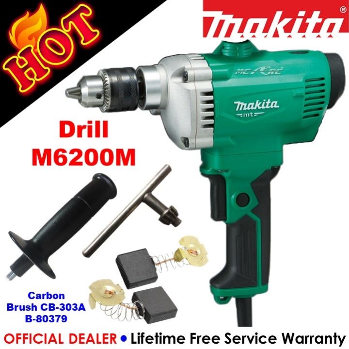 Makita Drill M6200M with Makita Carbon Brush CB-303A B-80379 Original ...