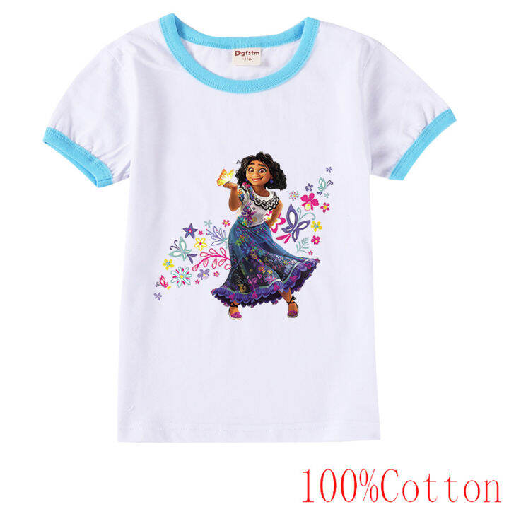 encanto-เสื้อยืดแขนสั้นเด็กผู้ชายเด็กผู้หญิง-เสื้อคอกลมลายการ์ตูนทรงหลวมเสื้อยืดเด็กแฟชั่นฤดูร้อนผ้าฝ้าย8812