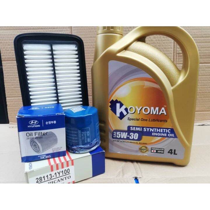 KIA PICANTO 2011y2017y AIR FILTER OIL FILTER KOYOMA 5W30 SEMI
