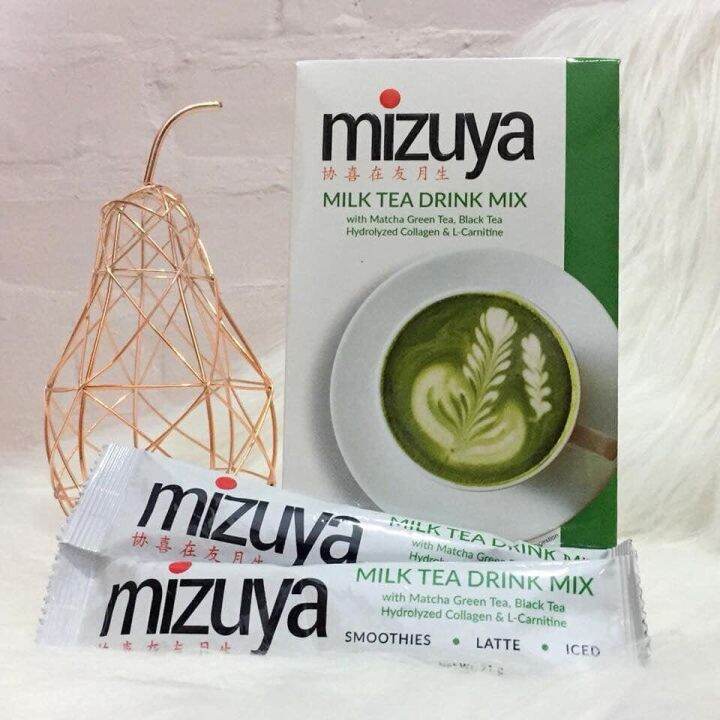 Mizuya Matcha Milk Tea with Collagen & LCarnitine AntiAging FDA