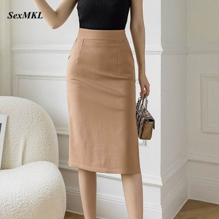 Fashion Korean High Wiast Office Skirt Oversized 2022 Women Summer ...