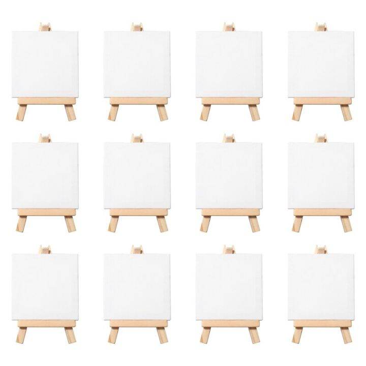 New-Artists 3 Inch X3 Inch Mini Canvas & 5 Inch Mini Easel Set Painting ...