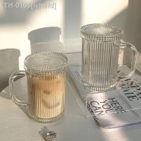 ♝◈ஐ ivhefd Copo De Vidro Transparente com E Palha Listra Simples Caneca Café Chá Beber Suco Cerveja Vinho Leite Vidros Café Da Manhã