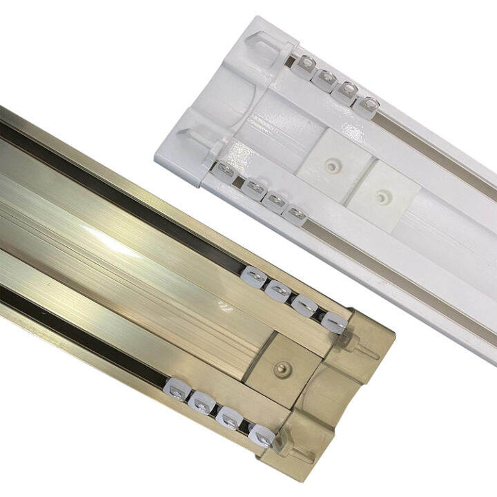Aluminum Alloy Curtain Track Mute Monorail Double Slide Double Slide