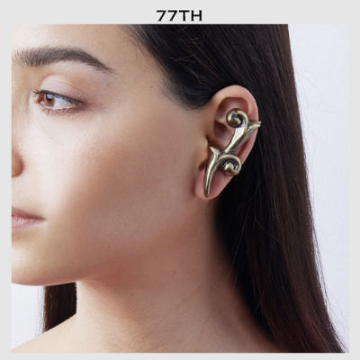 77th-baroque ear cuff antique brass color