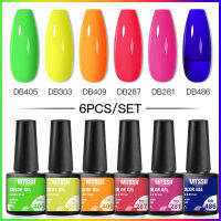 68ชิ้นเรืองแสงเจลยาทาเล็บชุดนีออน Vernis กึ่งถาวรแช่ปิด UV Led ไฮบริดเจลเคลือบเงาฐานด้านบนชุดเสื้อ