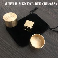 Super Mental Die (ทองเหลือง) มายากลนักมายากลการปิดภาพลวงตา Gimmick Prop Metalism ทำนายจำนวนลูกเต๋าของเล่นคลาสสิก