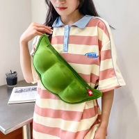 Plush Pea Shoulder Bag Bag Funny Chest Bag Crossbody Bag Ladies Messenger Bag Creative Chest Bag Personality Chest Bag