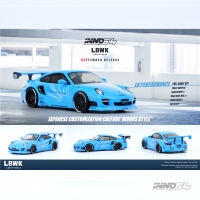 INNO 1:64รถรุ่น997 Liberty Walk Alloy Vehicle Die-Cast Display สีฟ้าอ่อน