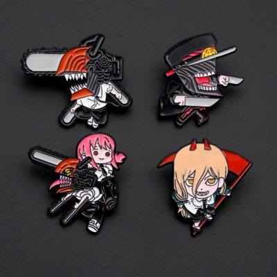 Anime Chainsaw Man Enamel Pins Power Denji Makima Pochita Brooches Lapel Badges Icons Backpack Decorative Jewelry Gifts For Fans