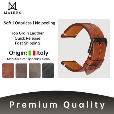 นาฬิกาข้อมือวินเทจแถบหนังสีแทนผักใน Tuscany อิตาลี20มม. 22มม. 24มม. อุปกรณ์เสริมสร้อยข้อมือปลดอย่างรวดเร็วสายนาฬิกา Cardefa.