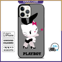 Playboy Hello Kitty 2 Phone Case for iPhone 14 Pro Max / iPhone 13 Pro Max / iPhone 12 Pro Max / XS Max / Samsung Galaxy Note 10 Plus / S22 Ultra / S21 Plus Anti-fall Protective Case Cover