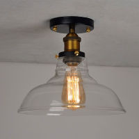 retro industry loft glass ceiling lamp Simplicity Cloakroom balcony hallway lamp Porch light