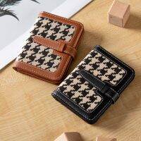 Fashion Houndstooth Drivers License Leather Case Card Holder Ladies Hot-Selling Small Exquisite High-End Multi-Card Large-Capacity Anti-Degaussing 【AUG】