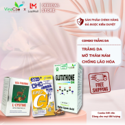 Combo siêu trắng da 540 viên gồm Glutathione Collagen GH - Vitamin C DHC