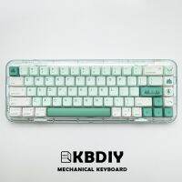 Kbdiy 140คีย์/ชุดคีย์ XDA สำหรับไม้คีย์โปรไฟล์กำหนดเองกุญแจหมวกสำหรับคีย์บอร์ดเล่นเกมเชิงกลสวิตช์ MX ตัวครอบปุ่มคีย์บอร์ดเขียว