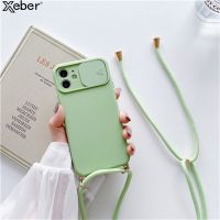 [Chaoke digital branch] เคสซิลิโคนสายคล้องคอสำหรับ iPhone 13 14 Pro Max 12 11 XR XS X Mini SE 7 8 Plus ฝาครอบป้องกันกล้องสไลด์