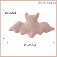 Pinellia ดอกไม้24เซนติเมตรของเล่นค้างคาวสีดำฮาโลวีนค้างคาวตุ๊กตาตกแต่งปลอกหมอนอิง Murakami ตกแต่งบ้านหมอน Para Sofá