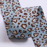 10Yards Leopard Printed Ribbon For Hair Bows Cotton Polyester Material Tape Wholesale Craft Supplies 25mm 38mm Scrapbooking Home