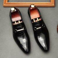 PJCMG New Spring/Autumn Luxury Handmade Slip-On Leather Dress Oxford Flat Brand Men Oxford Shoes