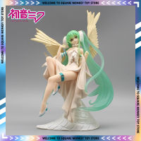 Hatsune Miku Figurine 20cm Miku Angel Artificial Christmas Tree Anime Figurines Kawaii Figurine Artificial Christmas Tree Model Doll Collectible Desktop Decorative Toy