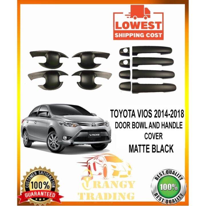 Toyota Vios 2014 to 2018 Door Bowl and Handle cover Matte Black 2015