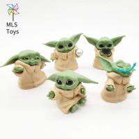 ของเล่นตุ๊กตาแอคชั่นขนาดเล็ก4-6ซม. ของสะสมรูปปั้นลูกช้างโยดา Mandalorian