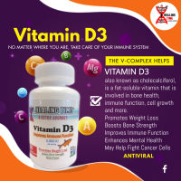 วิตามินดี3 Vitamin D3 5000 IU  60 veg cap Bone Health , Manage Blood Sugar , anti cancer , Heart Disease , Hormone Regulation , Learning and Memory , Skin Health , no silicon dioxide , no titanium dioxide