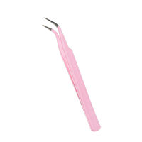 2PCS Art Nail Eyelash Extensions Bend Tweezer Straight