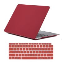 【❖New Hot❖】 yqrg3yz เคสป้องกันแข็งสำหรับ Apple Macbook Air 11/Air 13/Pro 13/Pro 15/Macbook 12 "A1534สีแดงไวน์ด้านฟิล์มคีย์บอร์ด