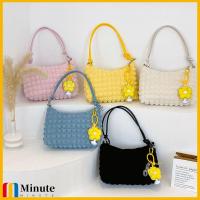 MINUTE ผ้าใบแคนวาส กระเป๋าโท้ทลายสก๊อต น้ำหนักเบามาก เสื้อมีจีบ ถุงรักแร้เมฆ ของใหม่ เชือกหูรูด กระเป๋าแบบสะพายไหล่