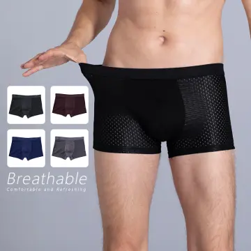 Gtopx Men's Ultra-Thin Ice Silk Boxer Briefs - Breathable, U Pouch Design,  Comfort-Fit Underwear