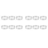 12Pcs 6cm Tart Ring Stainless Steel Tartlet Mold Circle Cutter Pie Ring Heat-Resistant Perforated Cake Mousse