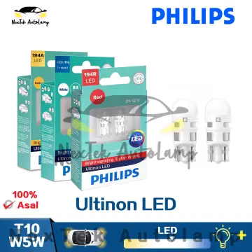 2 x T10 W5W LED bulbs Philips Ultinon PRO6000 12V - White 8000K