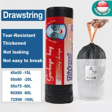 100% Compostable Drawstring Black Plastic Trash Bag Large Capacity - China  Big Garbage Bag and Trash Bag price