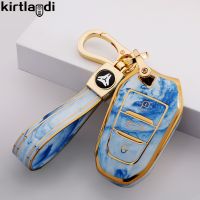 Jade Pattern TPU Car Key Case Cover For Citroen C3 C4 Grand Picasso C5 X7 Berlingo Shell For Peugeot Rifter 207 308 508 Rxh 5008 Key Chains