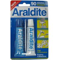 กาวอาราไดท์ ARALDITE กาวอีพอกซ์ซี่แบบผสม (สีใส) แห้งช้า 90นาที (Min.) ชนิด 2 หลอดฟ้า- ขาว