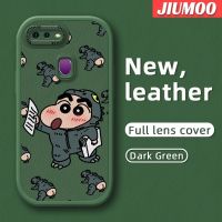 เคส JIUMOO สำหรับ OPPO F9 Pro Realme U1 Realme 2 Pro เคสการ์ตูนเครยอนชินชานดีไซน์ใหม่นุ่มหนังบางซิลิกาเคสโทรศัพท์เจลฝาปิดเลนส์เต็มเคสกันกระแทกกล้องกันกระแทก