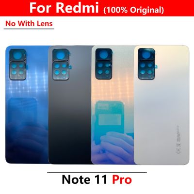 100% Original Back Glass Cover For Xiaomi Redmi Note 11 Pro 5G Back Door Replacement Battery Glass With Camera Frame Replacement Parts