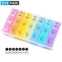 1Pcs Weekly Pill Organizer3-Times-A-Day 7 Day BoxPortable for Vitamins Compartments