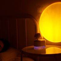 Sunset lamp humidifier hydrating atomization charging LED projection  USB mini desktop home  air humidification Night Lights