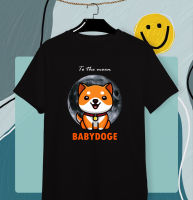 To the Moon ?? เสื้อยืดลาย BABY DOGE Coin เหรียญคริปโต Cryptocurrency ผ้า Cotton ?ใส่สบาย สกรีนแบบ DTG สีสันสดใส