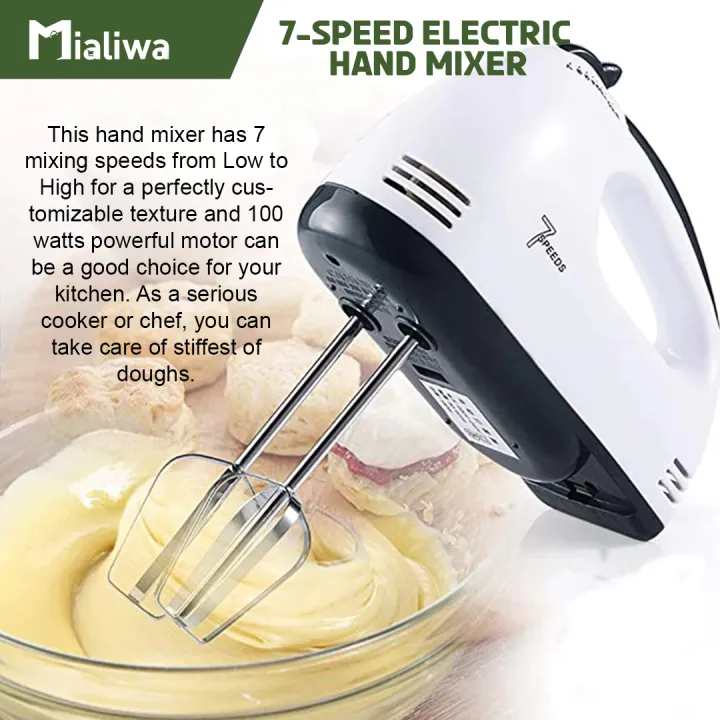 Electric Mixer 7Speed Electric Super Hand Mixer 100W Power Handheld