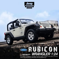 WELLY 1:24 2007รถจี๊ปแรงเลอร์ Rubicon ล้อแม็กรถยนต์รุ่น D Iecast ของเล่นโลหะนอกถนนยานพาหนะรถรุ่นจำลองของขวัญเด็ก