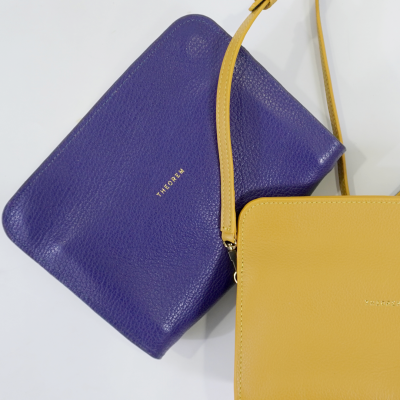 Oval Clutch &amp; crossbody bag กระเป๋าสะพายข้างหนังแท้ Millennium Yellow-Cream