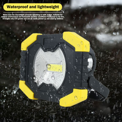 Portable COB Floodlight LED Work Light 2 Modes USB Rechargeable Searchlight Built-in 6000mAh Battery Fishing Camping Light